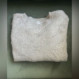 a new day Textured Beige Sweater